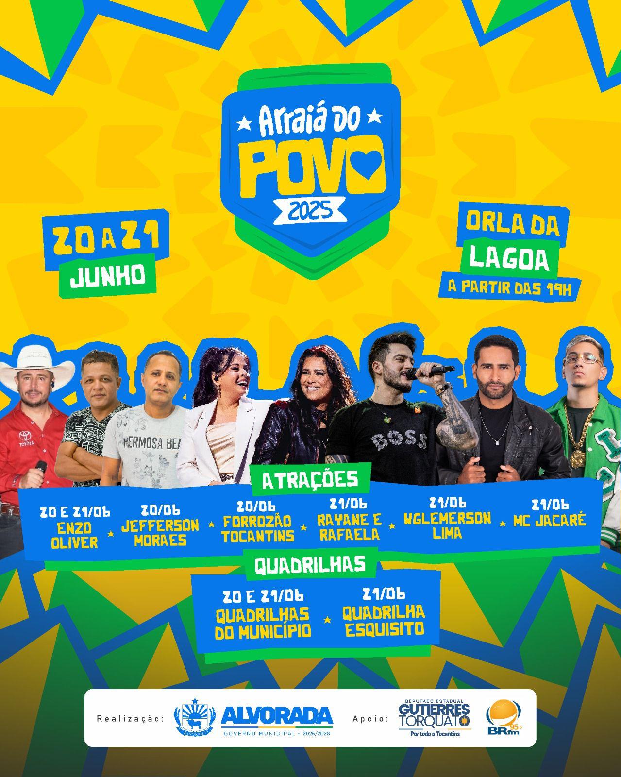 Prefeitura de Alvorada anuncia atrações do Arraiá do Povo 2025 que promete animar a cidade com muita música, tradição e alegria