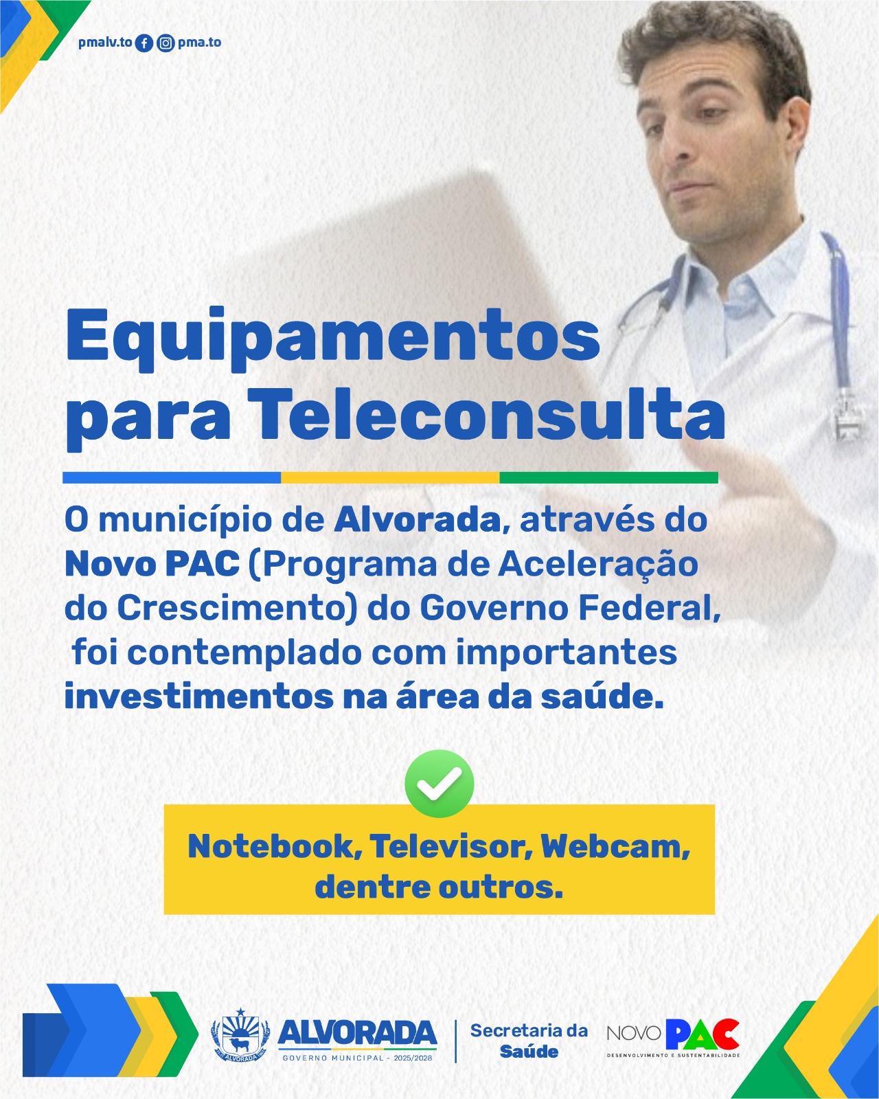 Município de Alvorada é contemplado com equipamentos para implantação de Teleconsulta