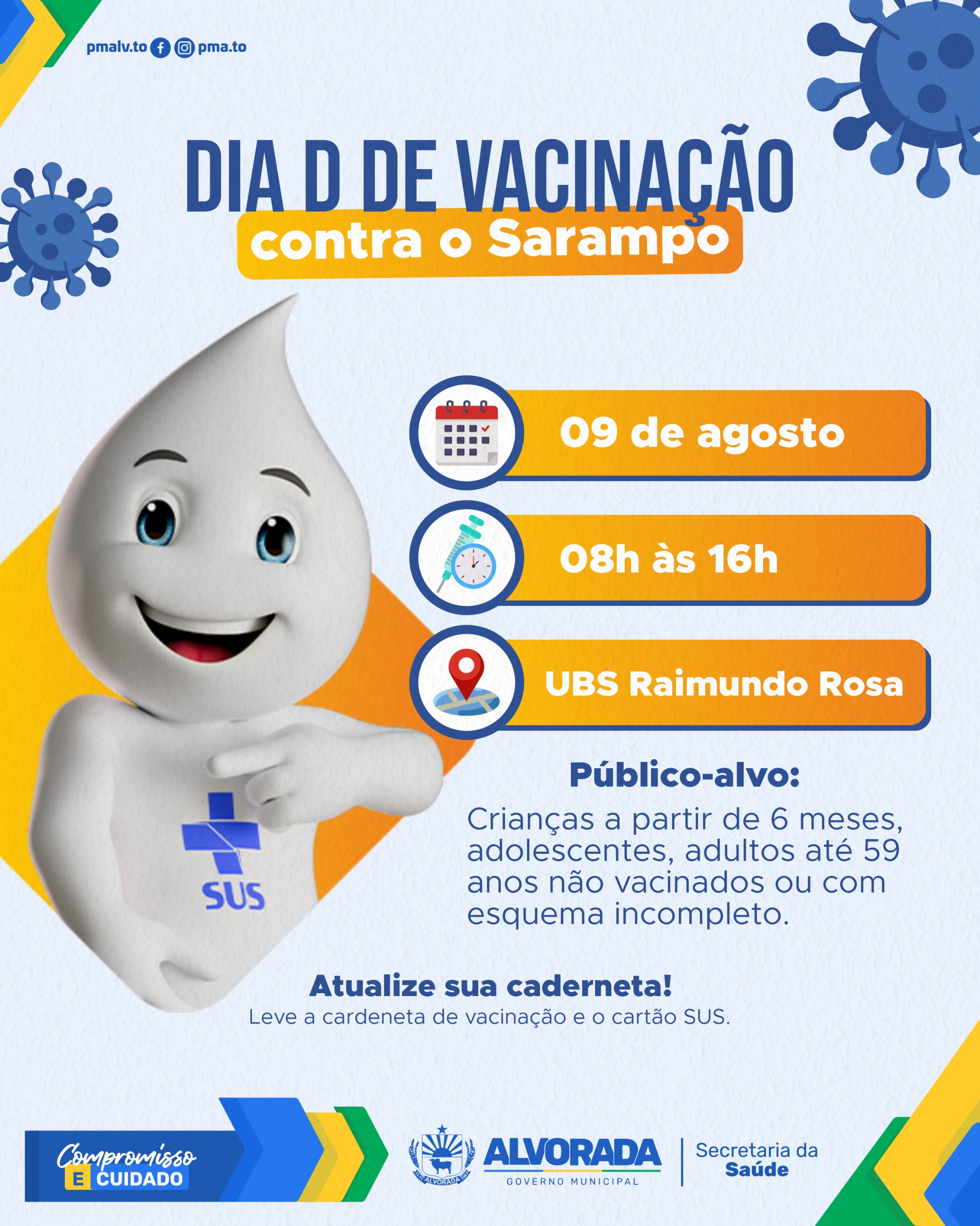 Dia D de Vacinação contra o Sarampo acontece neste sábado em Alvorada