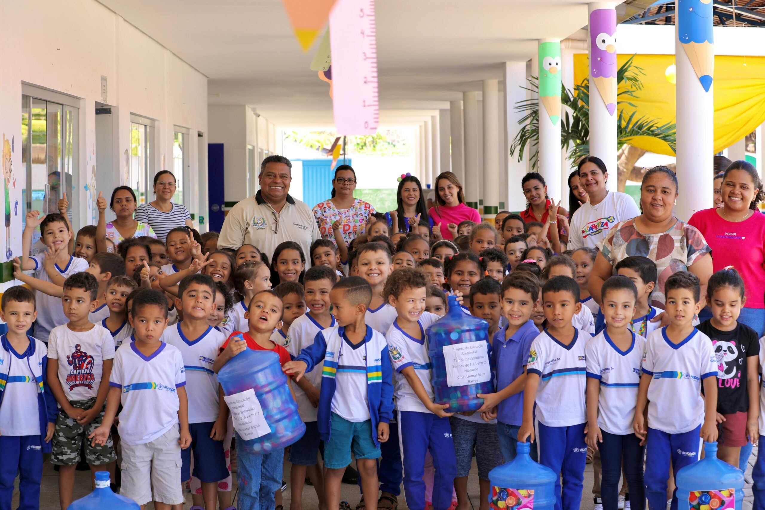 CMEI Liomar de Souza Barros promove projeto “Tampinhas Solidárias” e une educação ambiental e solidariedade em Alvorada