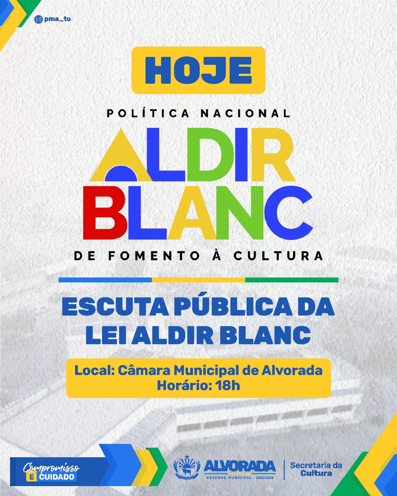 Prefeitura de Alvorada realiza escuta pública da Lei Aldir Blanc nesta terça-feira (26)